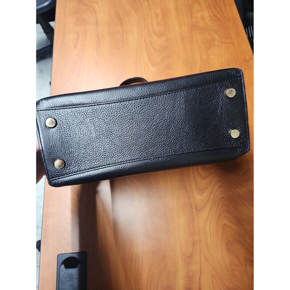 Michael Kors "Marilyn" Black Pebbled Leather Tote Bag - Picture 7 of 12